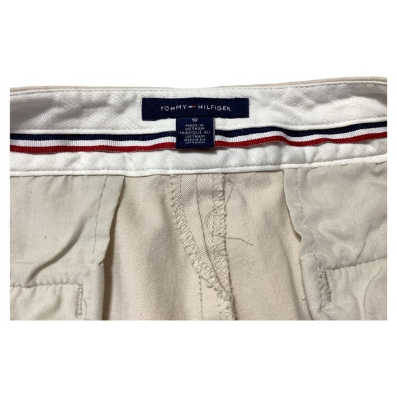 Tommy Hilfiger Women's Beige Straight Leg Relaxed Fit Mid Rise Khaki Pants Sz 10 - Picture 10 of 16